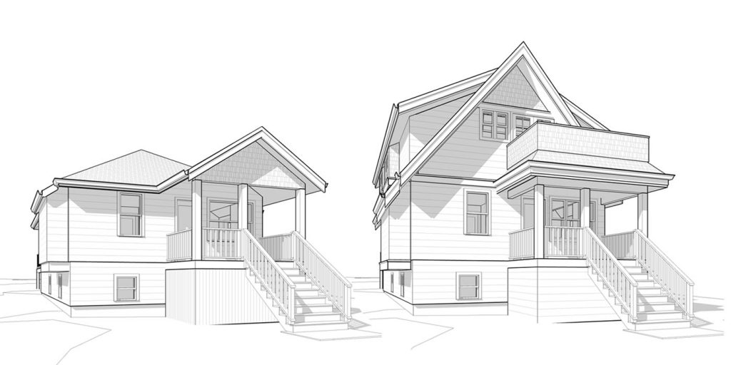 Residential addition & renovation project portfolio - Front perspective